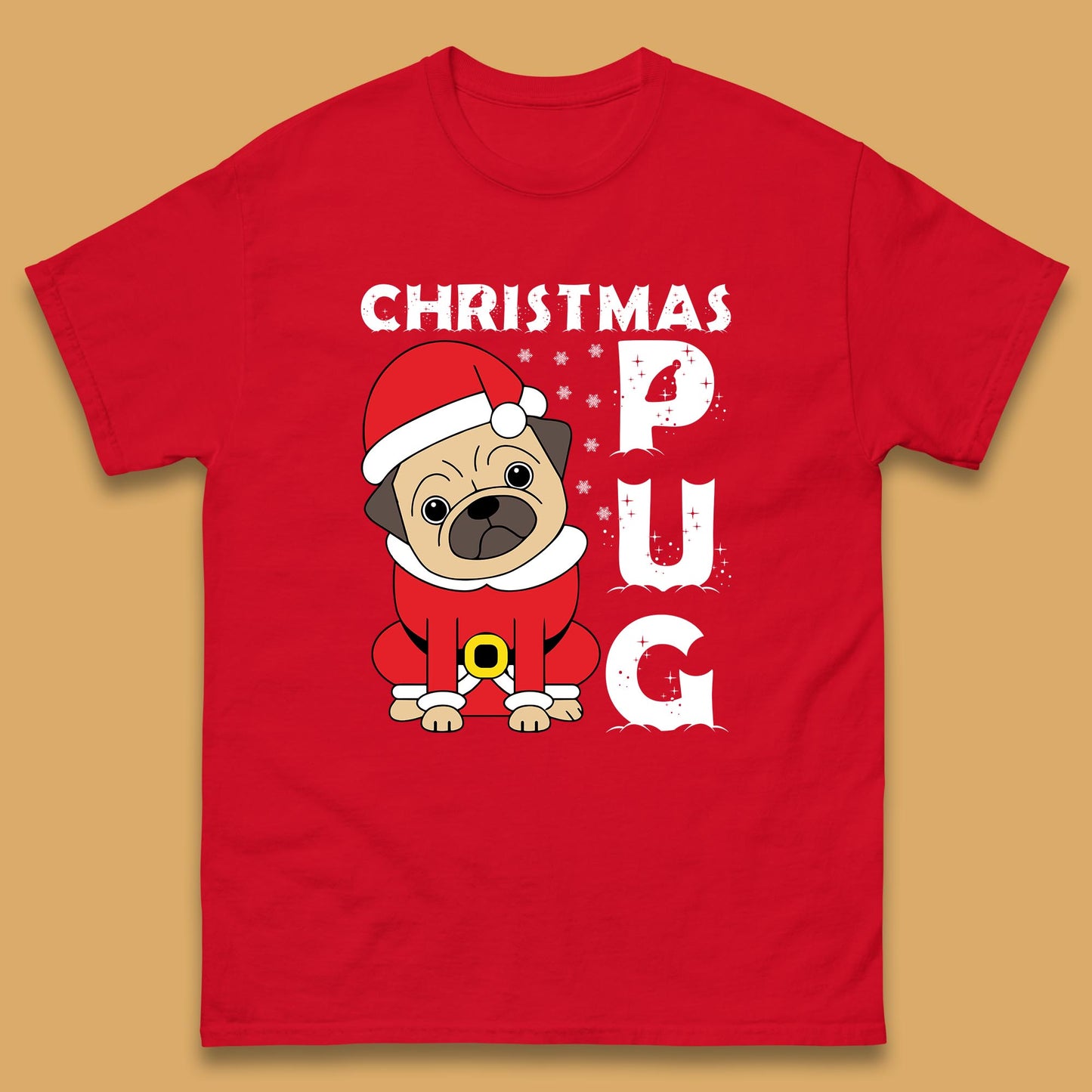 christmas pug dog t shirt