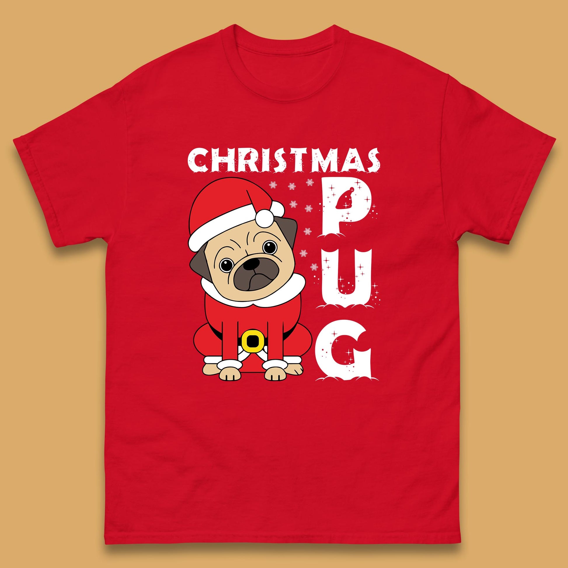christmas pug dog t shirt