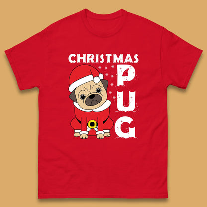 christmas pug dog t shirt
