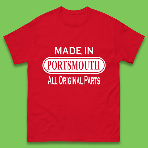 Made In Portsmouth All Original Parts Vintage Retro Birthday Port City In Hampshire, England Gift Mens Tee Top