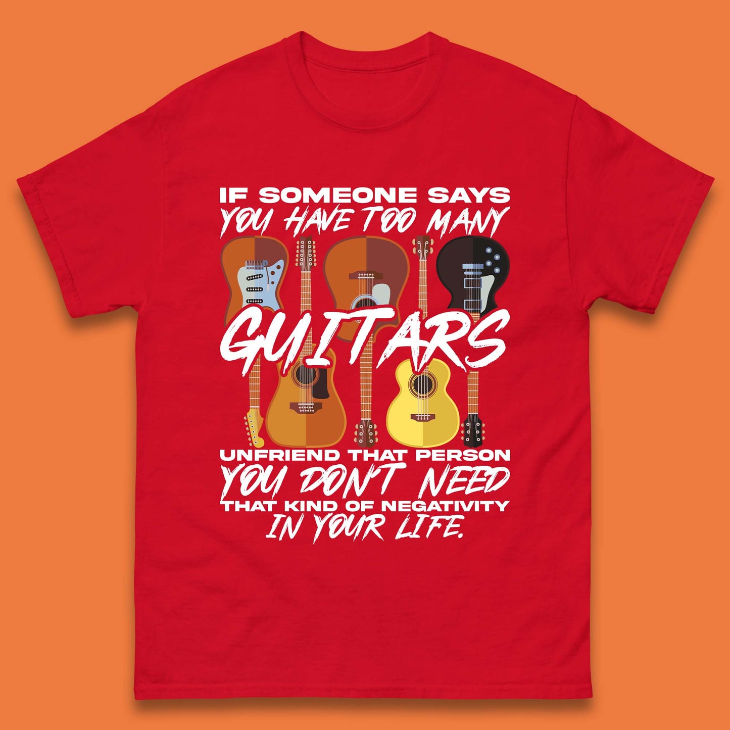 Too Many Guitars Mens T-Shirt