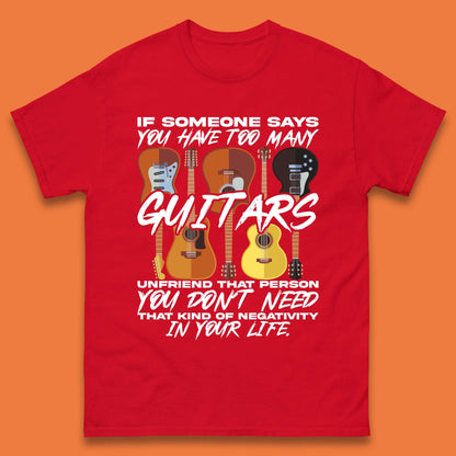 Too Many Guitars Mens T-Shirt