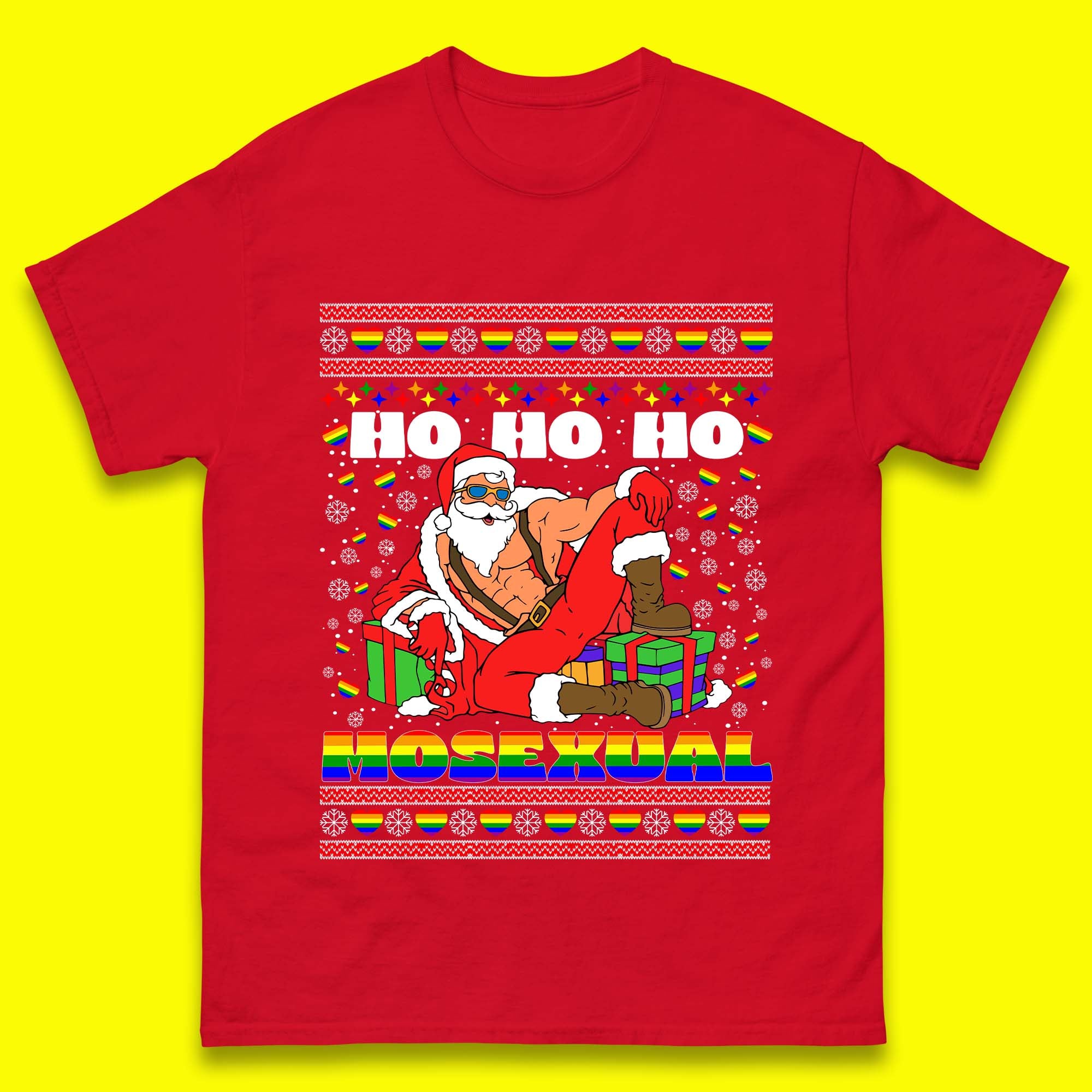 Ho Ho Ho Homosexual Christmas Mens T-Shirt