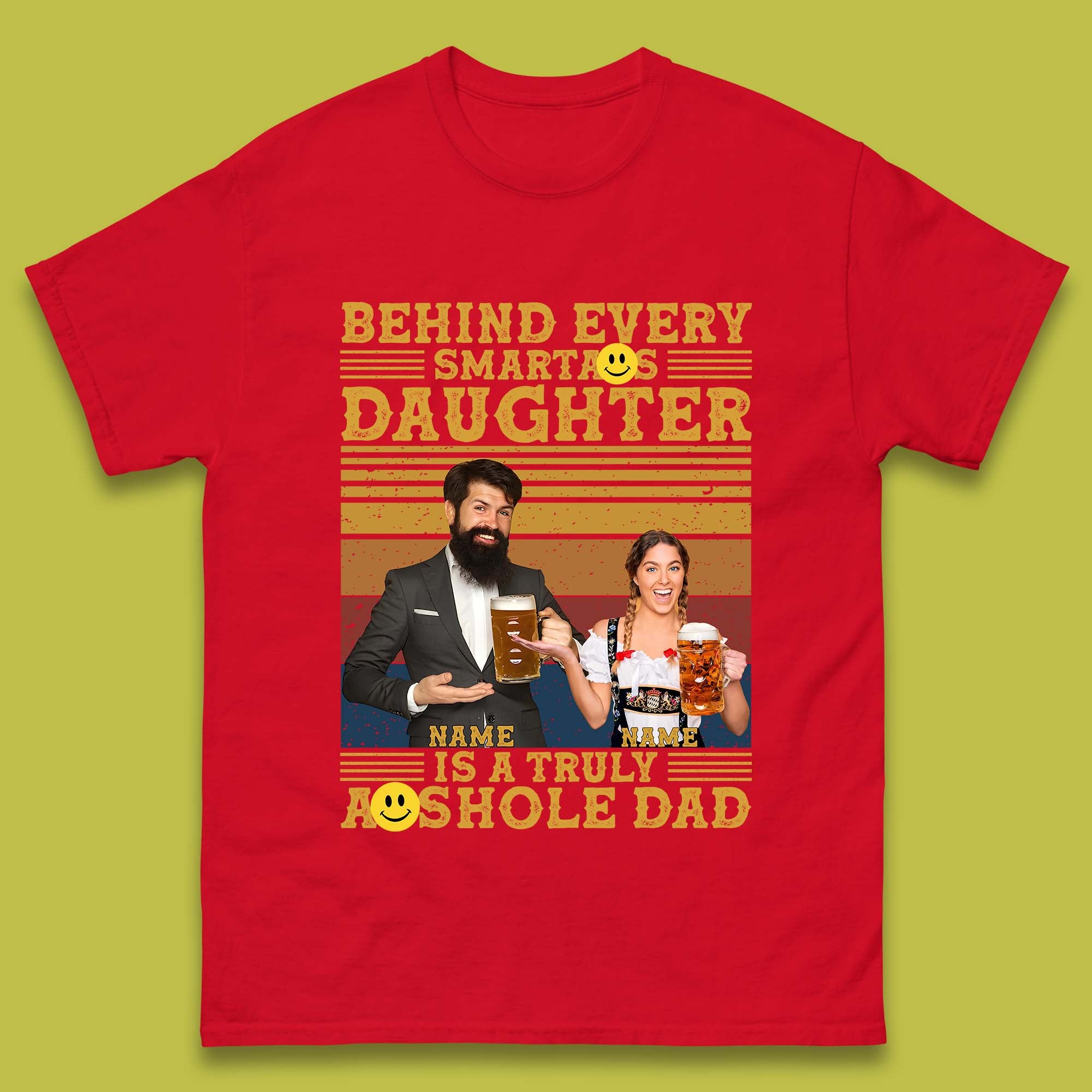 Personalised Truely Asshole Dad Mens T-Shirt