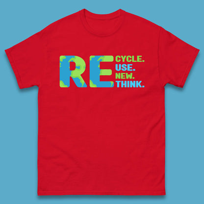 Recycle Reuse Renew Rethink Earth Day Environmental Activism Mens Tee Top