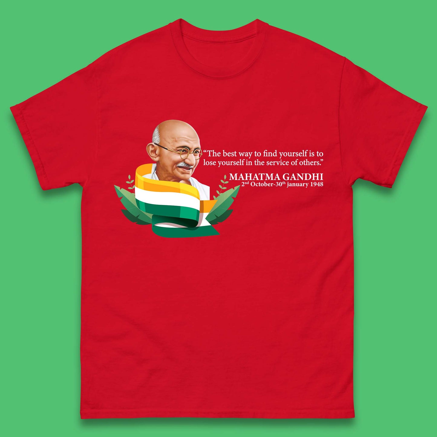 Mahatma Gandhi Quotes Mens T-Shirt
