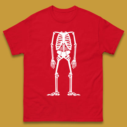 Skeleton Without Head Halloween Headless Skeleton Horror Scary Skull Mens Tee Top