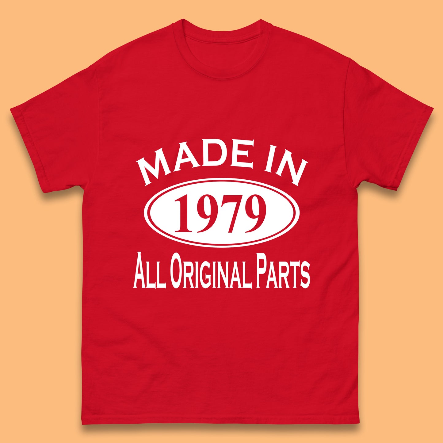 Made In 1979 All Original Parts Vintage Retro 44th Birthday Funny 44 Years Old Birthday Gift Mens Tee Top