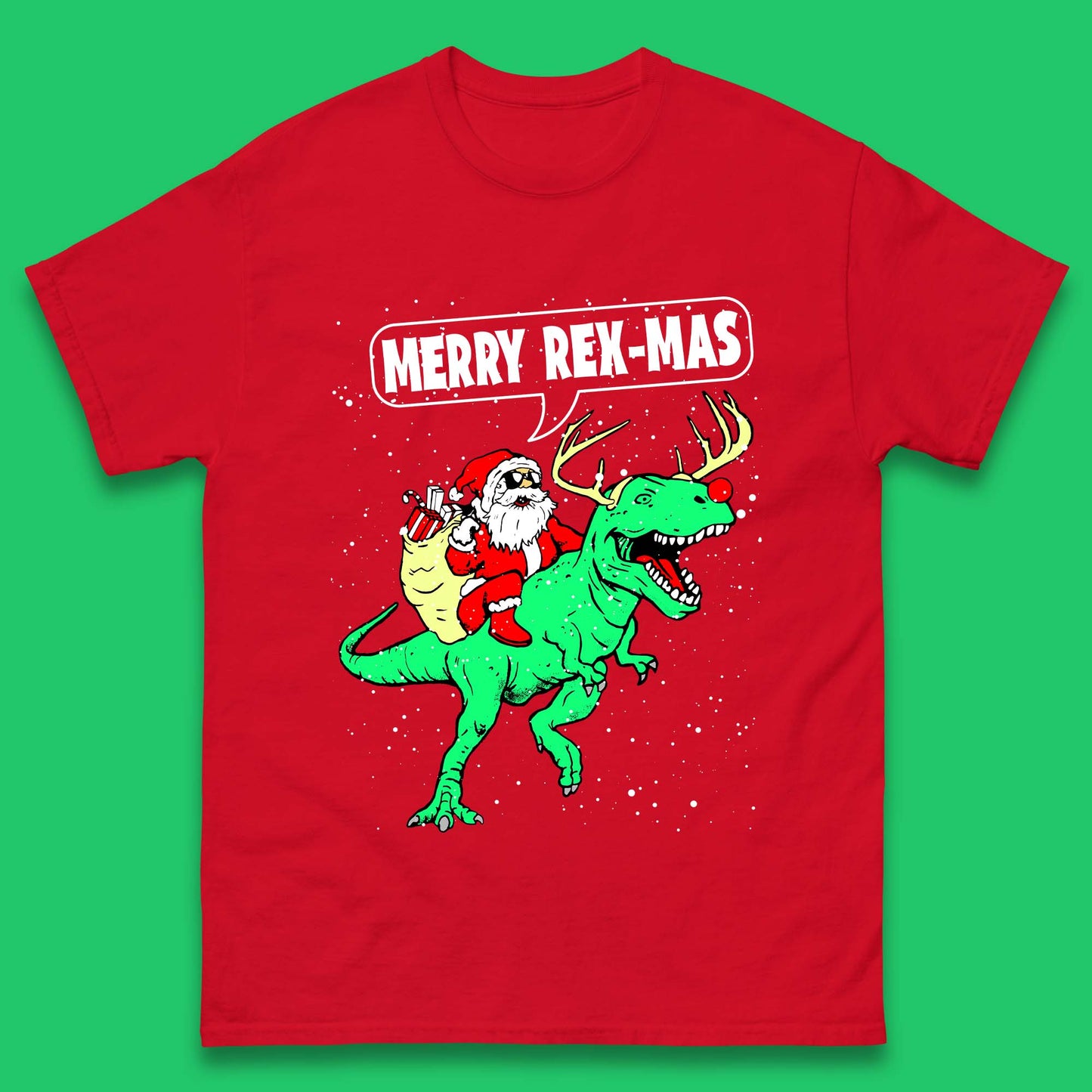 Merry Rex-Mas Christmas Mens T-Shirt
