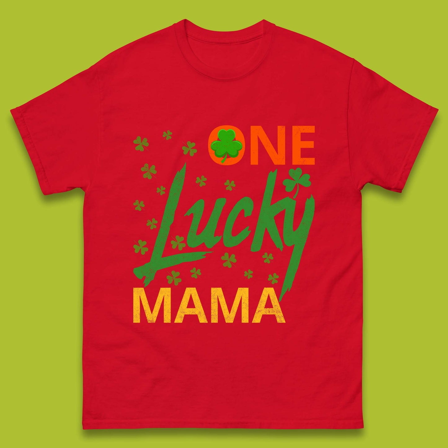 One Lucky Mama Patrick's Day Mens T-Shirt