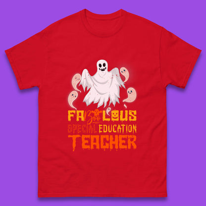 Fabolous Special Education Teacher Halloween Fabulous Spooky Ghost Teacher Mens Tee Top
