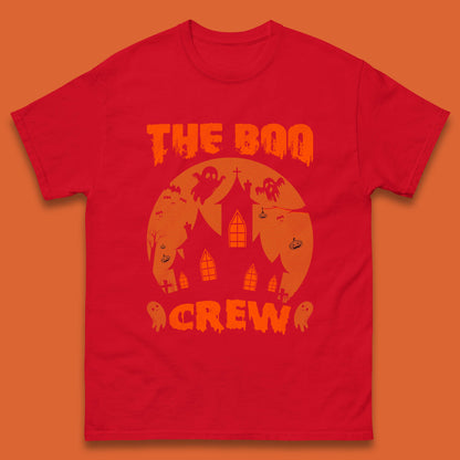 The Boo Crew Halloween Boo Squad Matching Costume Haunted House Horror Boo Ghost Mens Tee Top