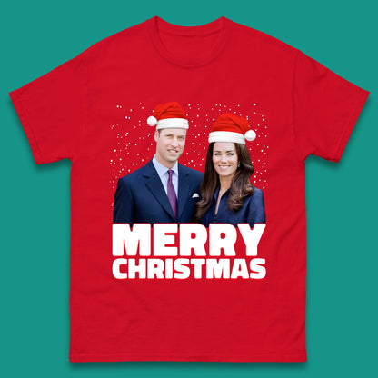 Prince William & Kate Merry Christmas Mens T-Shirt