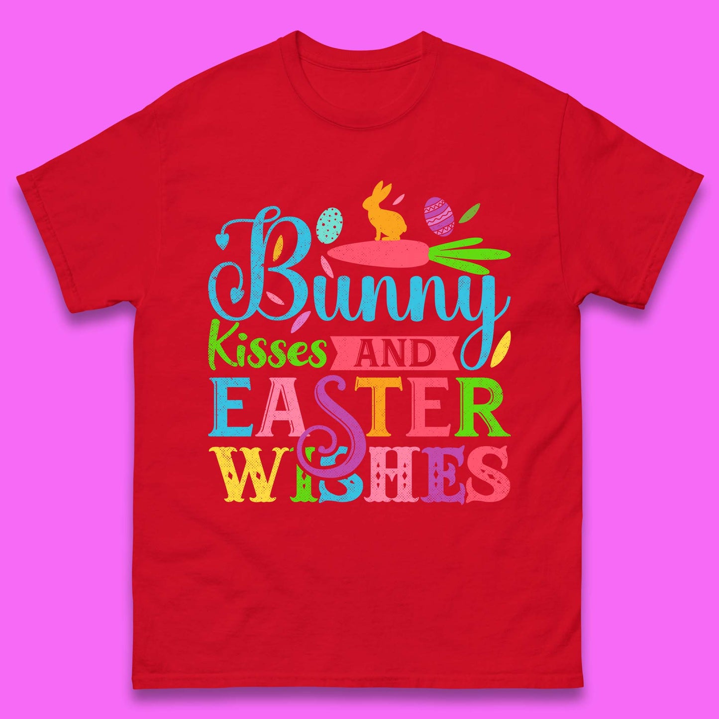 Bunny Kisses And Easter Wishes Mens T-Shirt