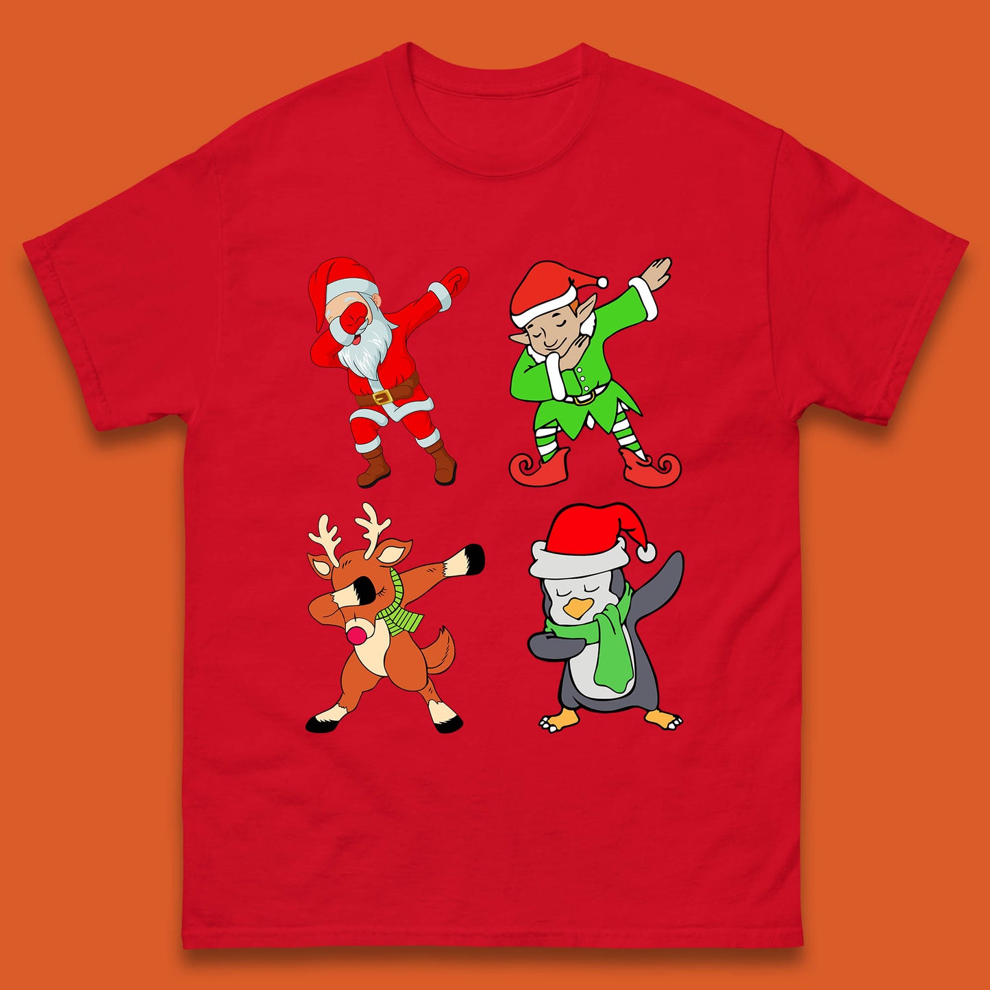santa claus & friends dabbing t shirt