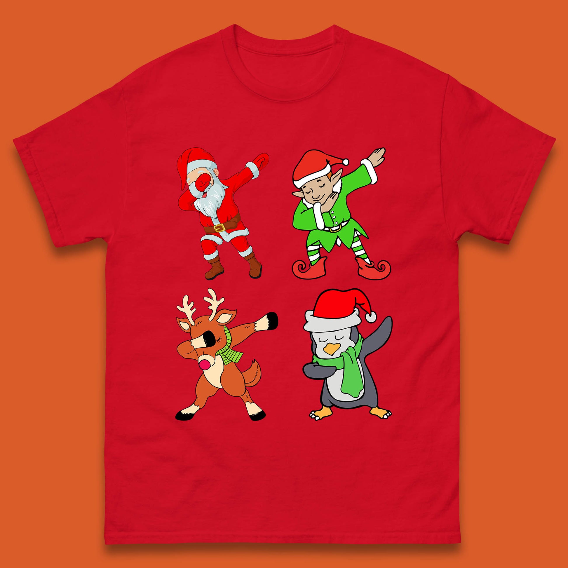 santa claus & friends dabbing t shirt