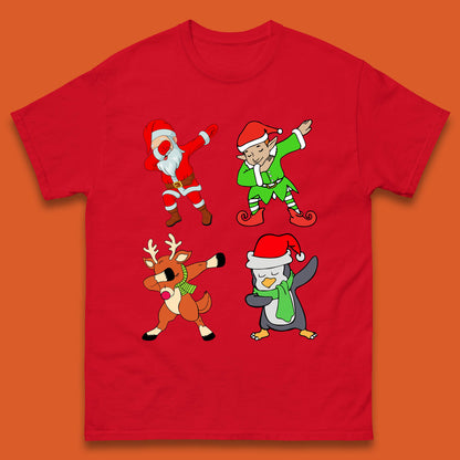 santa claus & friends dabbing t shirt