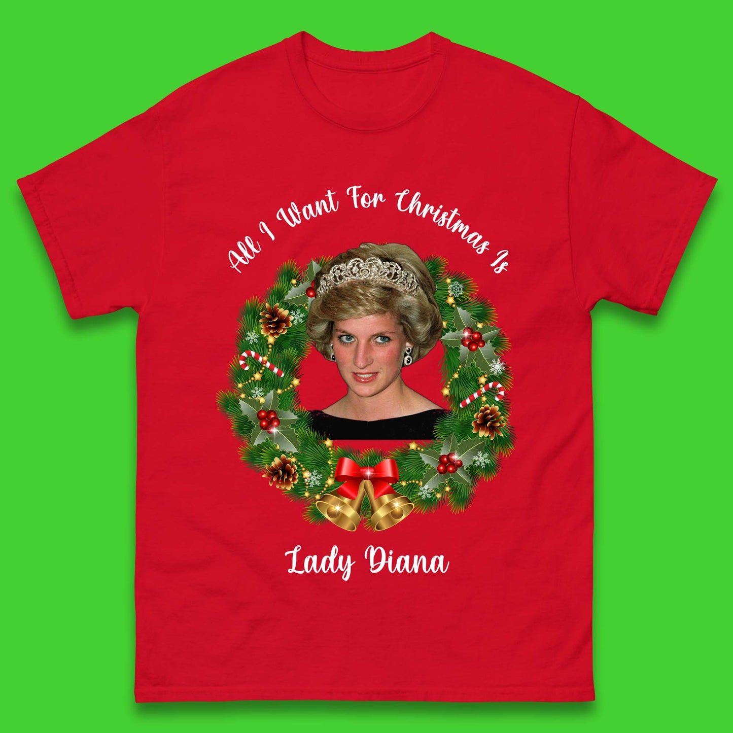 Lady Diana Christmas Mens T-Shirt