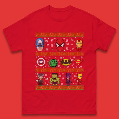 Avengers Superhero Christmas Mens T-Shirt