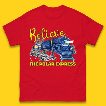 Believe The Polar Express Christmas Train Mens T-Shirt