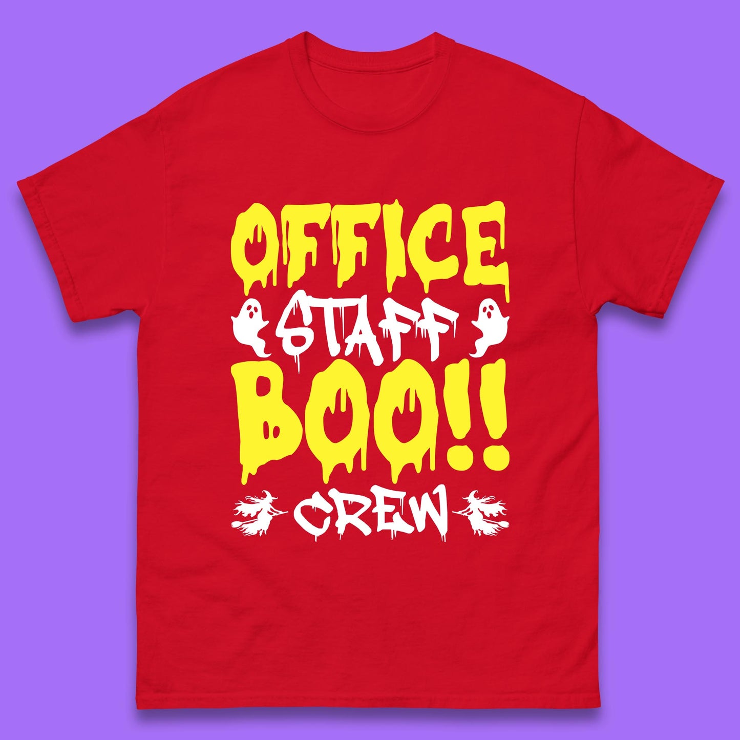 Office Staff Boo Crew Halloween Office Squad Boo Ghost Office Crew Mens Tee Top
