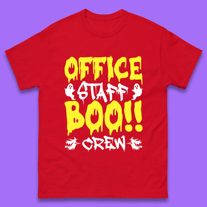 Office Staff Boo Crew Halloween Office Squad Boo Ghost Office Crew Mens Tee Top