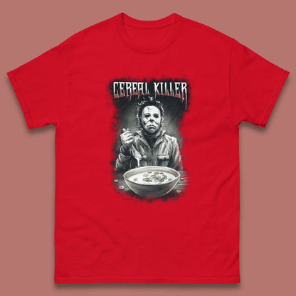 Michael Myers Cereal Killer Halloween Serial Killer Horror Movie Character Mens Tee Top
