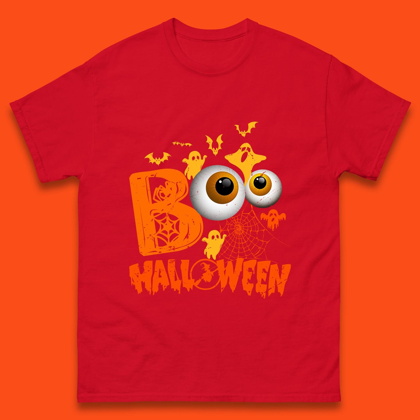 Halloween Spooky Boo Eye Balls Funny Halloween Boo Ghost Spooky Season Mens Tee Top