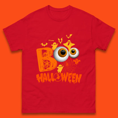 Halloween Spooky Boo Eye Balls Funny Halloween Boo Ghost Spooky Season Mens Tee Top