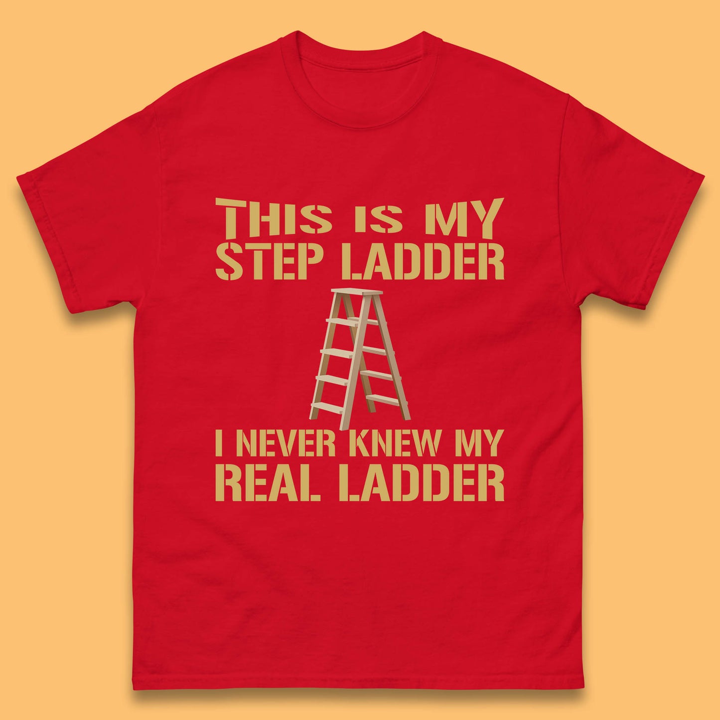 This Is My Step Ladder I Never Knew My Real Ladder Funny Joke Humour Mens Tee Top