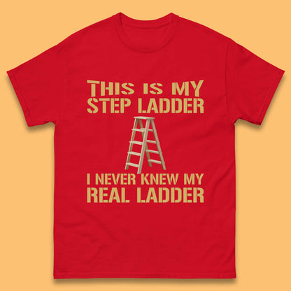 This Is My Step Ladder I Never Knew My Real Ladder Funny Joke Humour Mens Tee Top