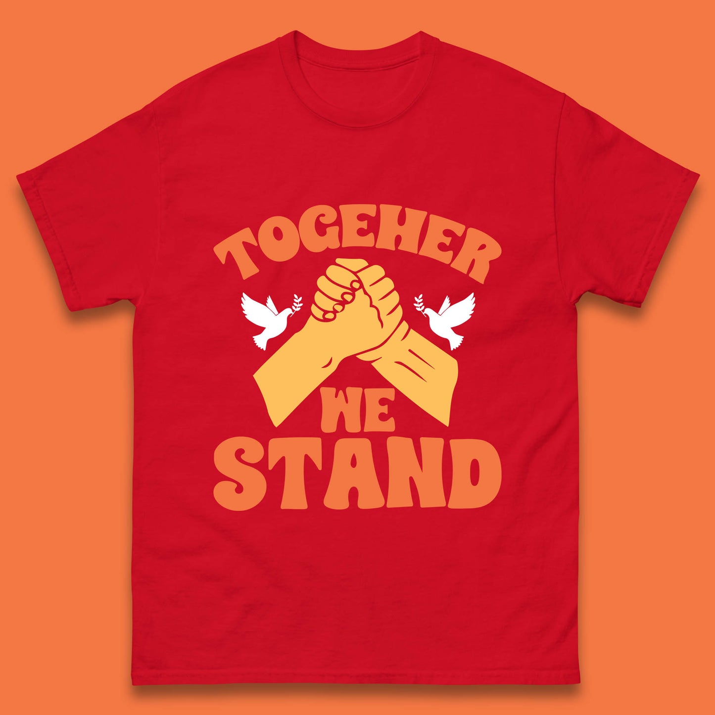 Together We Stand Handshake All Lives Matter Equality Social Justice Mens Tee Top