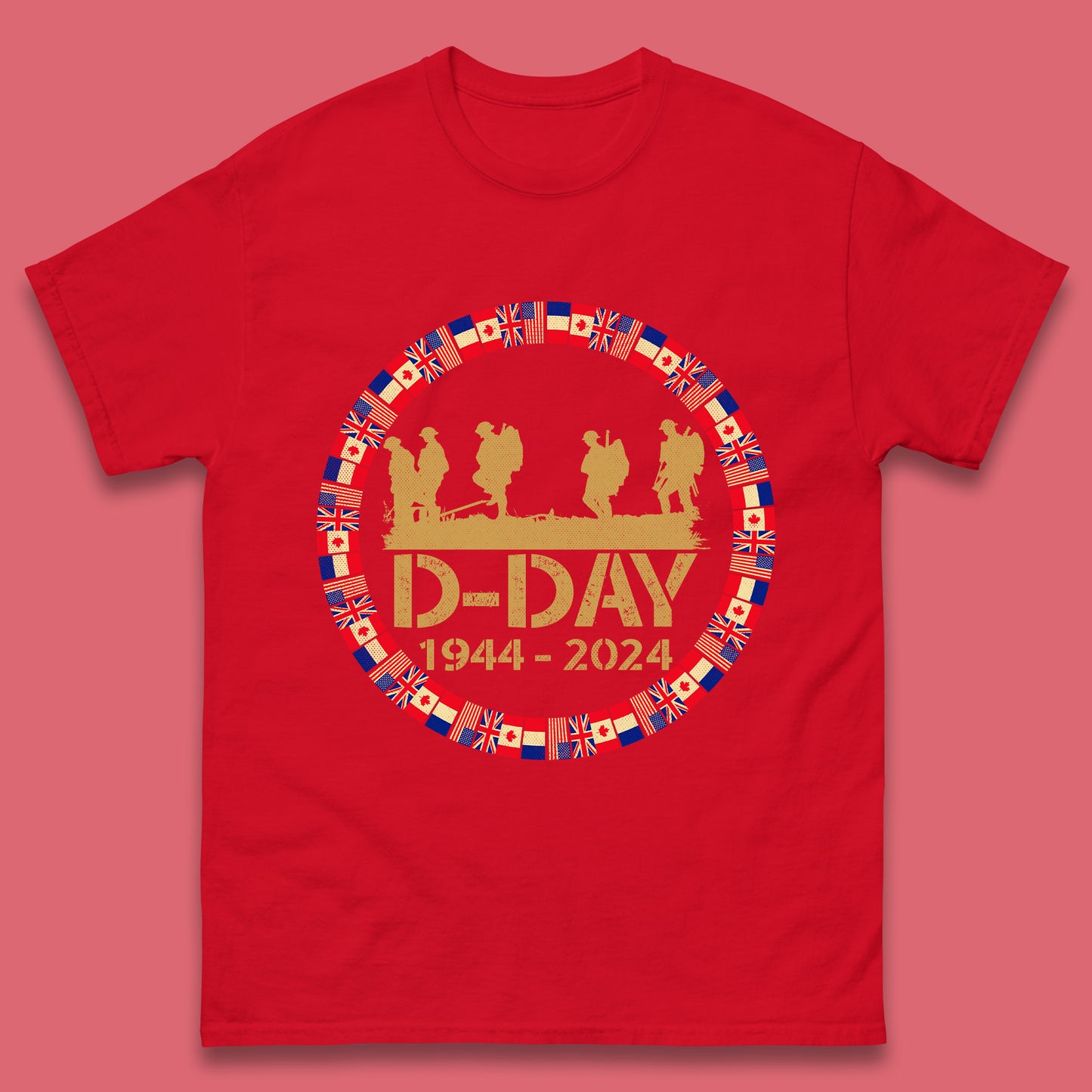 D-Day 1944-2024 Mens T-Shirt