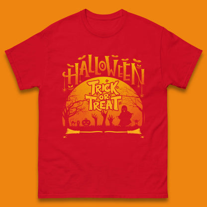 Halloween Trick Or Treat Horror Boo Ghost Creepy Zombie Hands Out Of Graveyard Mens Tee Top