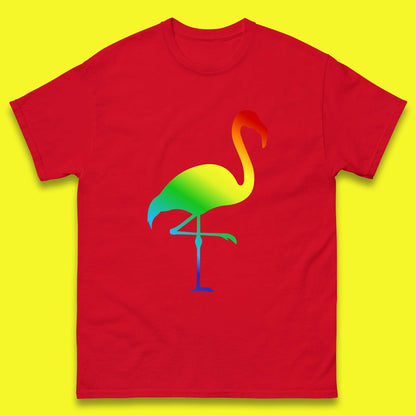 Rainbow Flamingo LGBTQ Gay Rights Pride Parade LGBT Flamingo Lovers Mens Tee Top