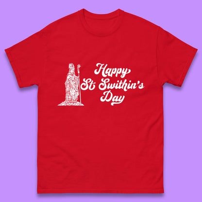 Happy St. Swithin's Day Swithun Weather Folklore Saint Swithun's Day Mens Tee Top