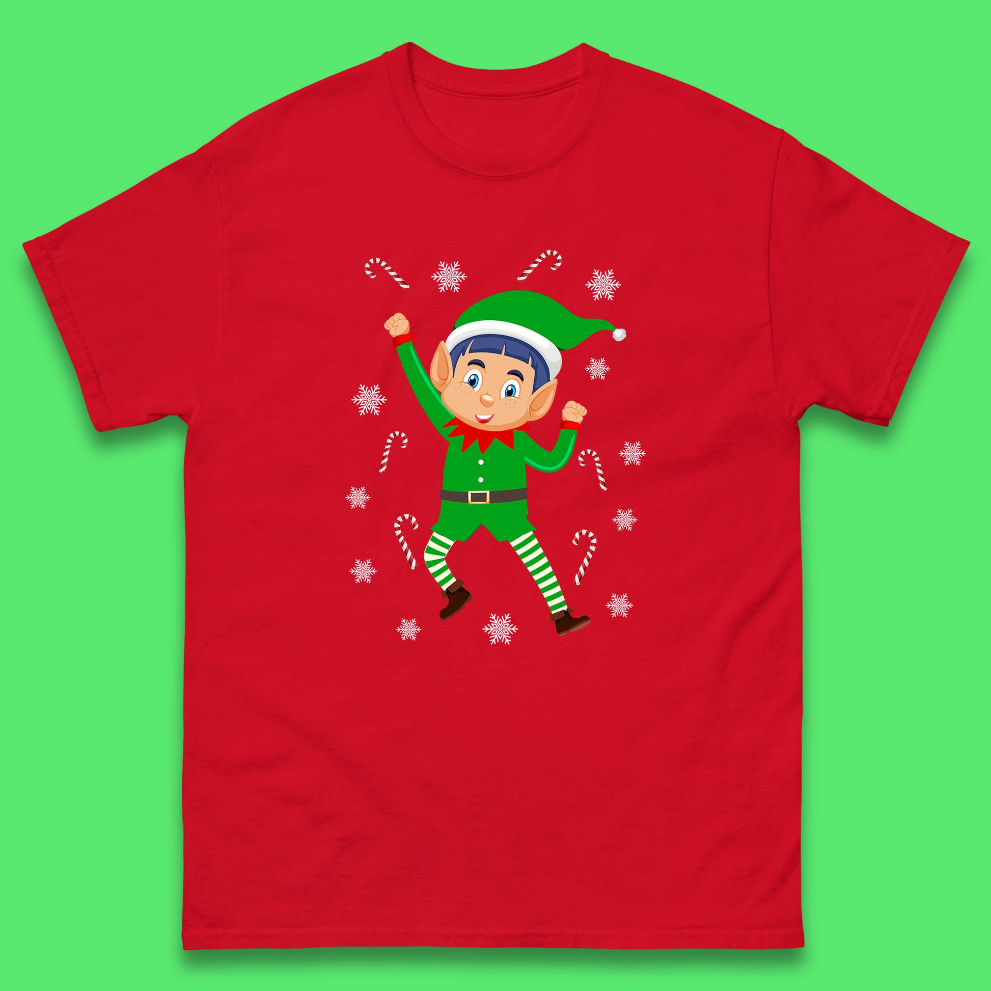 christmas elf cartoon t shirt