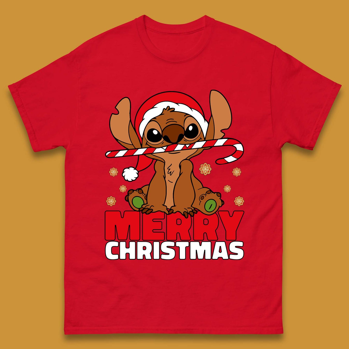 Gingerbread Stitch Christmas Mens T-Shirt