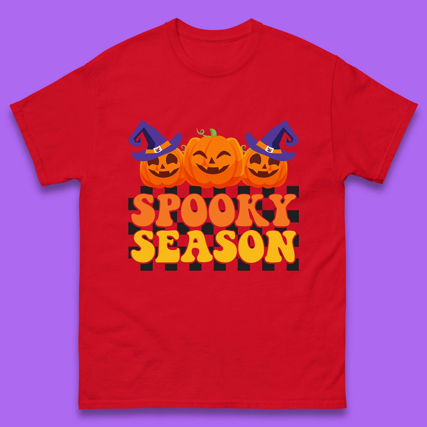 Spooky Season Halloween Jack-O-Lantern Pumpkins Spooky Vibes Mens Tee Top