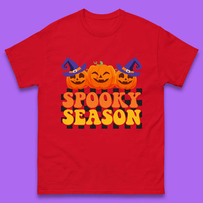 Spooky Season Halloween Jack-O-Lantern Pumpkins Spooky Vibes Mens Tee Top