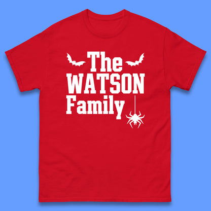 Personalised Halloween Family Your Name Horror Scary Spooky Matching Costume Mens Tee Top
