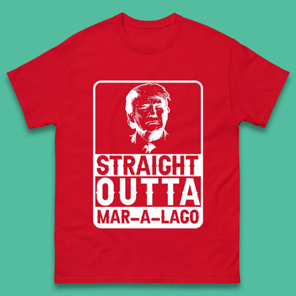 Donald Trump Straight Outta Mar-A-Lago USA Mugshot President Elections 2024 Mens Tee Top