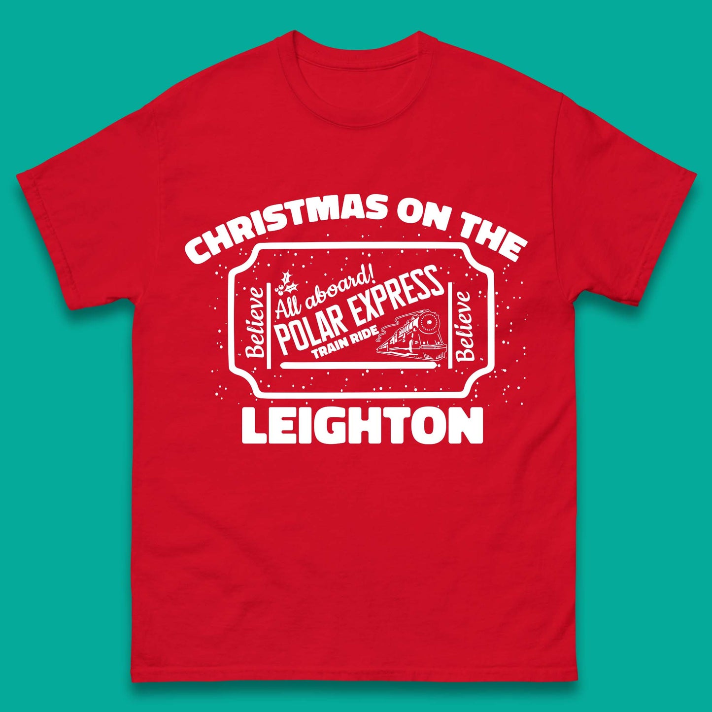 Polar Express Christmas Train Mens T-Shirt