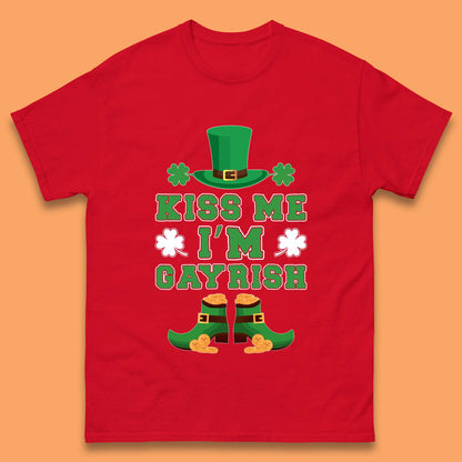 Kiss Me I'm Gayrish Mens T-Shirt