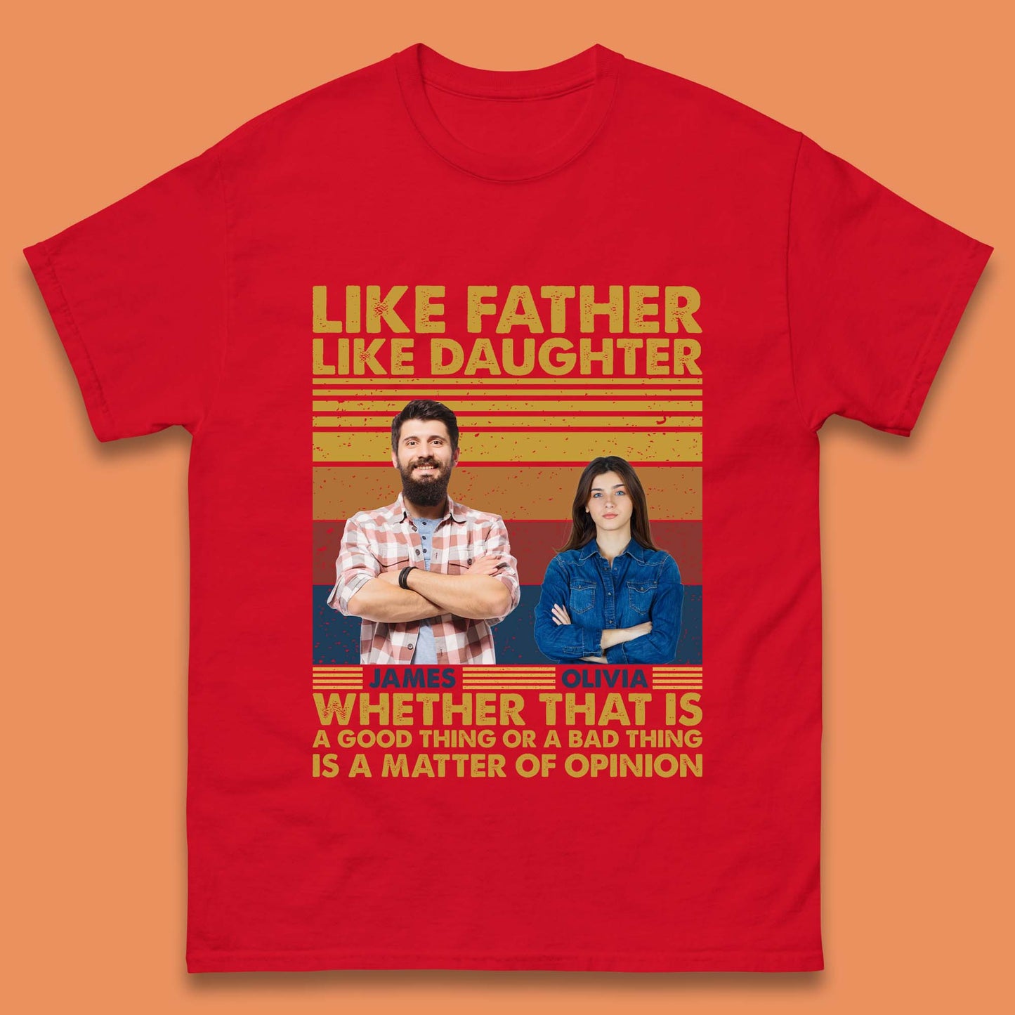 Personalised Like Father Like Daughter Mens T-Shirt