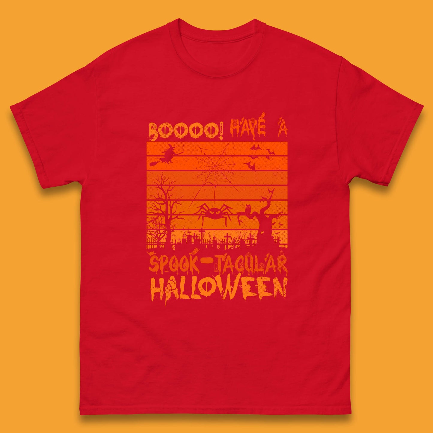 Booo Have A Spook Tacular Halloween Graveyards With Dead Tree Horror Scary Mens Tee Top