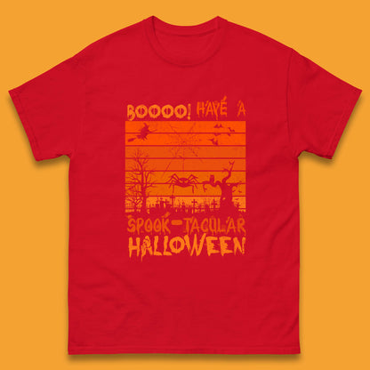 Booo Have A Spook Tacular Halloween Graveyards With Dead Tree Horror Scary Mens Tee Top