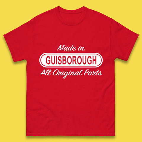 Made In Guisborough All Original Parts Vintage Retro Birthday Town In North Yorkshire, England Gift Mens Tee Top