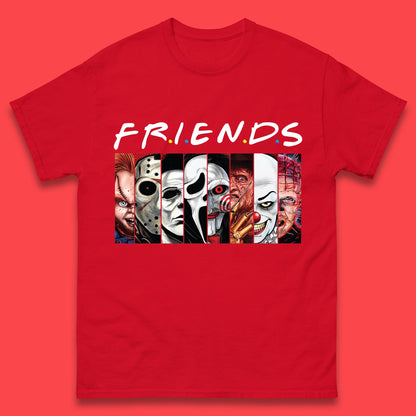 Halloween Friends Horror Movie Characters Killers Scary Friends Mens Tee Top