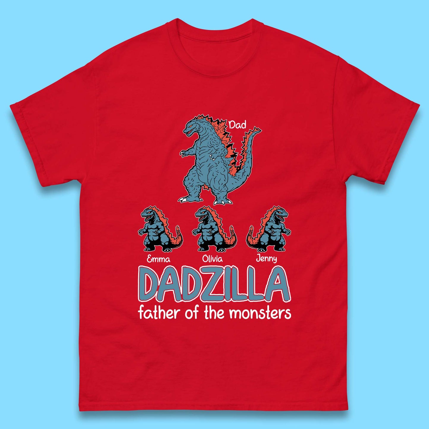 Personalised Dadzilla Mens T-Shirt